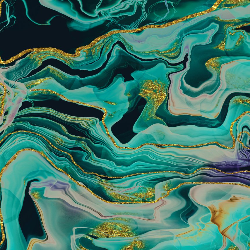 Jewel Green Alcohol Ink Swirls Pattern Acrylic Sheet - CMB Pattern Acrylic